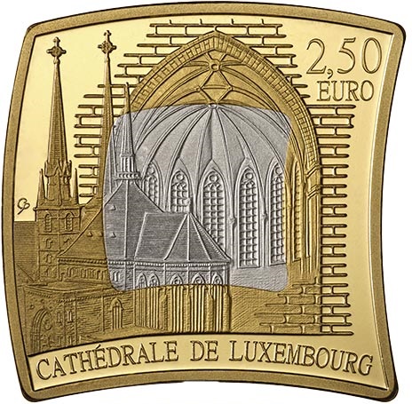 cattedrale di notre-dame lussemburgo moneta bimetallica chiara principe euro