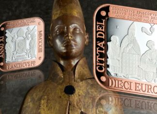 monete per l'anno santo 2025 vaticano croce giubileo bonifacio 1300 indulgenza gabriella titotto argento rame