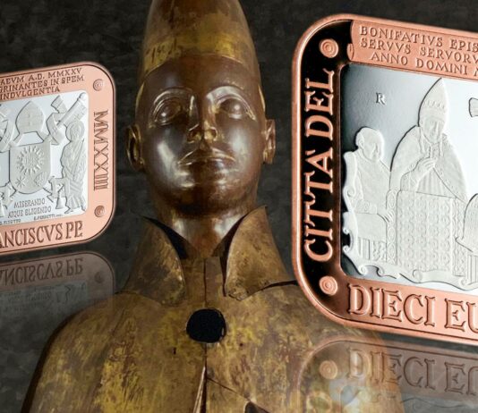 monete per l'anno santo 2025 vaticano croce giubileo bonifacio 1300 indulgenza gabriella titotto argento rame