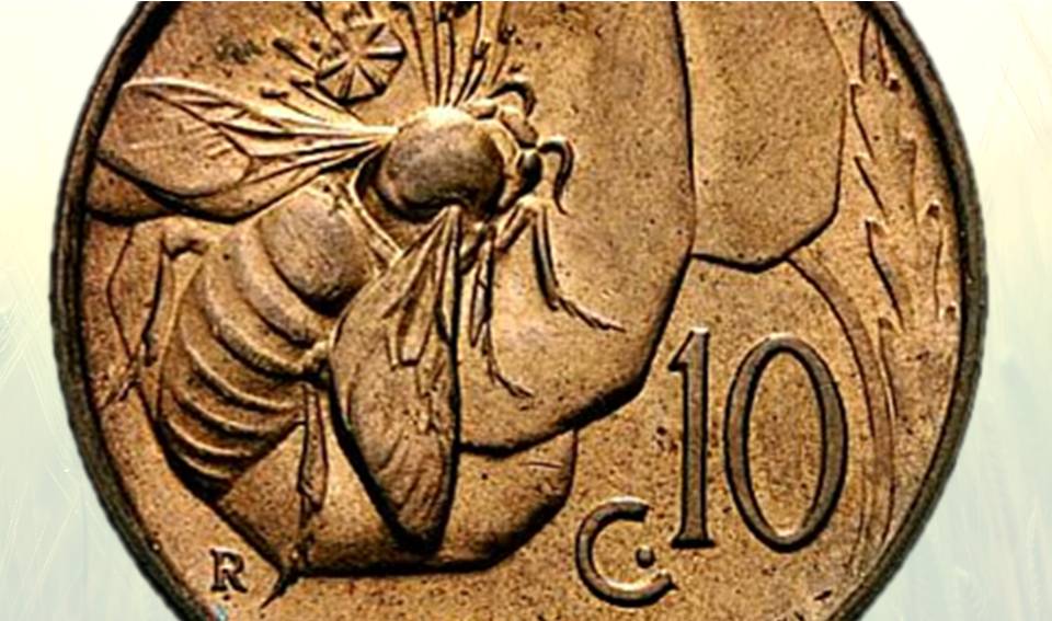 10 centesimi 1919-1937 ape papavero renato brozzi regno d'italia