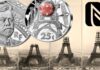 moneta gustave eiffel centenario torre ponte statua della libertà acciaio nfc blockchain