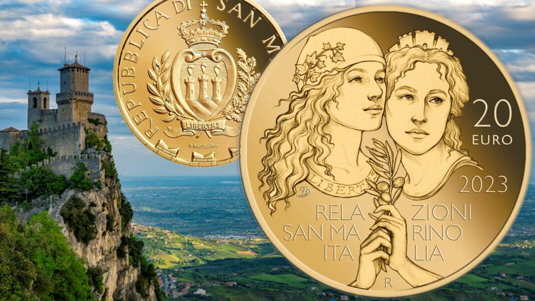 20 euro oro san marino relazioni italia sandra deiana bullion quarto di oncia repubbliche