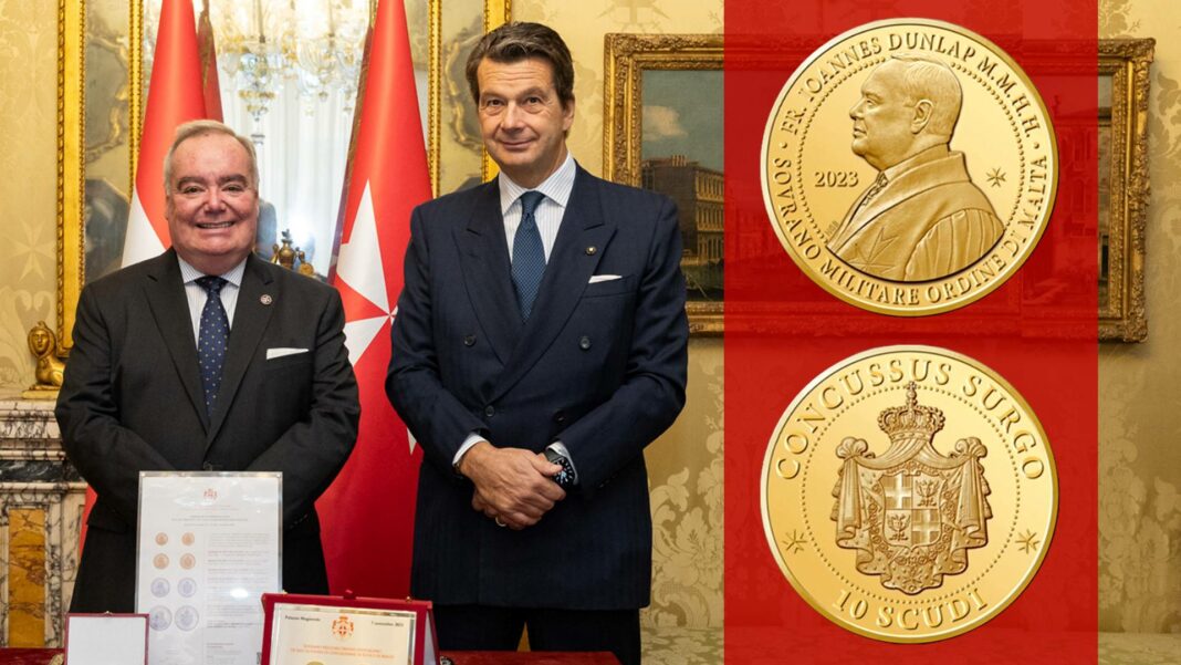 nuova serie numismatica ordine di malta smom fra' john dunlap gran maestro