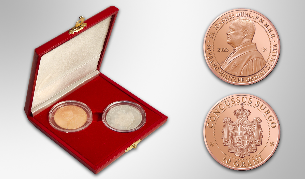 nuova serie numismatica ordine di malta smom fra' john dunlap gran maestro