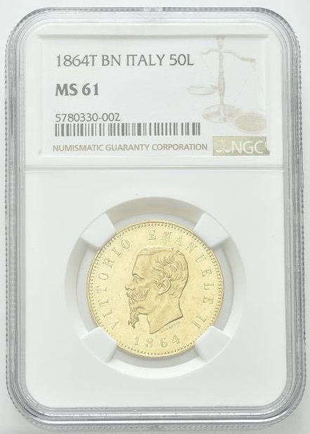 moneta 50 lire 1864 asta ranieri prezzo record top lot oro
