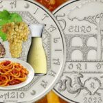 sapori del lazio amatriciana frascati uva pecorino carbonara caio e pepe moneta 5 euro marta bonifacio ipzs