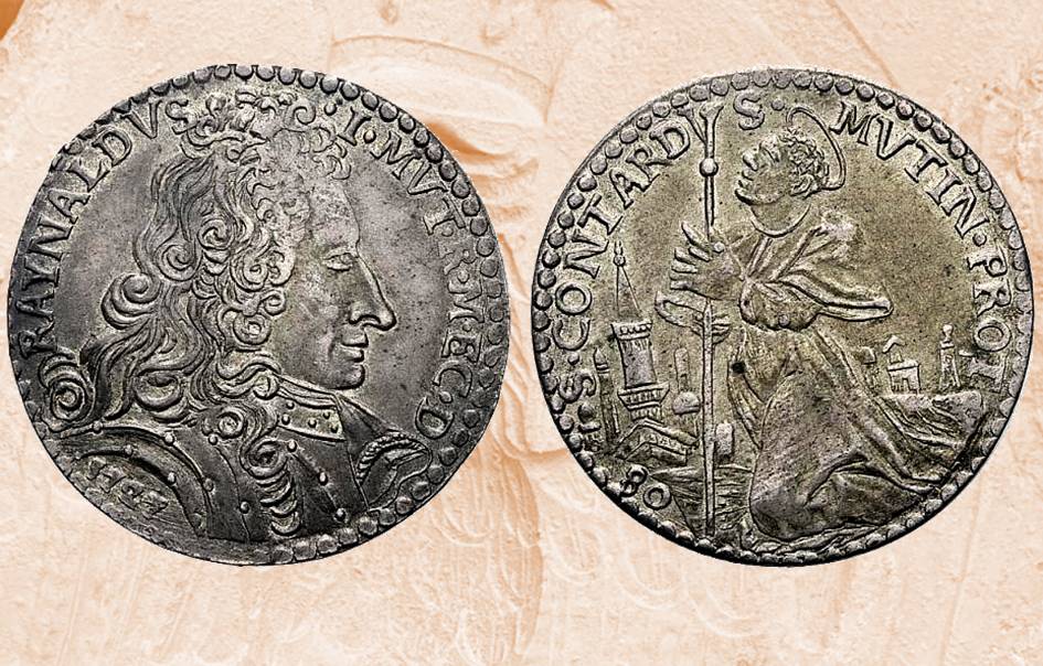 san contardo monete modena broni pellegrino martire cavaliere