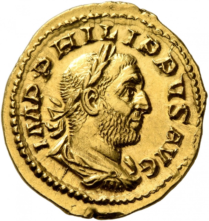 aureo del millenario roma filippo l'arabo leone unicum herny cohen parigi asta
