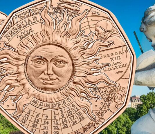 euro austria moneta capodanno 2024 calendario giuliano gregoriano bisestile sole fortuna