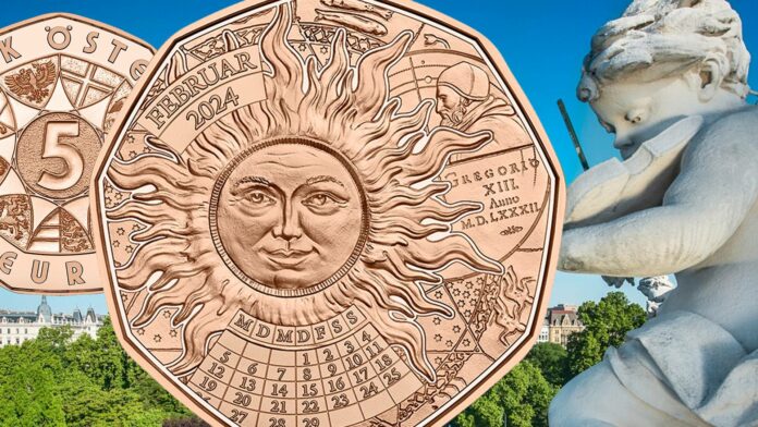 euro austria moneta capodanno 2024 calendario giuliano gregoriano bisestile sole fortuna