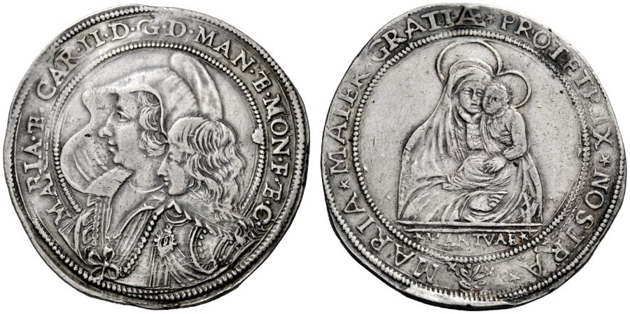 sole dei gonzaga mantova ducato ducatone salmi rarità