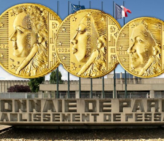 euro francia 27 milioni di monete sbagliate monnaie de paris simone veil joséphine baked marie curie