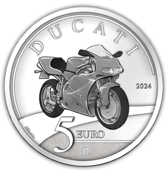 ducati moto gran prix cucciolo 916 panigale ipzs monete euro