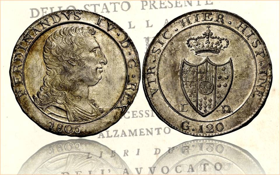 piastre di tipo inglese ezecca di napoli numismatica penny pence guinea