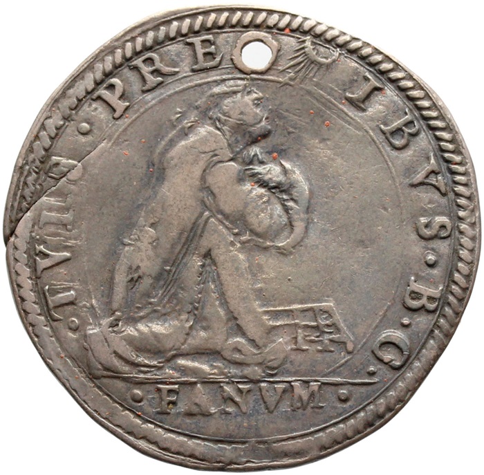 moneta testone di fano argento gregorio xiv sisto v san lorenzo san francesco graticola