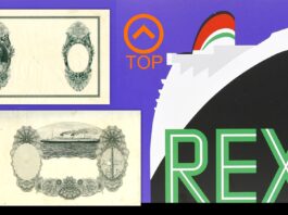 1000 lire progetto banconota africa orientale italiana transatlantico rex federico fellini amarcord