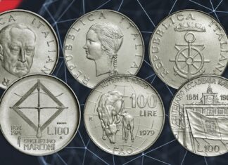 monete da 100 lire commemorative italia marconi fao accademia navale università bologna banca d'italia acmonital argento