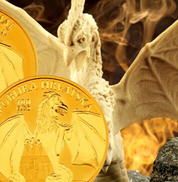 basilisco di tersat fiume croazia moneta oro argento oncia bullion leggenda eroe