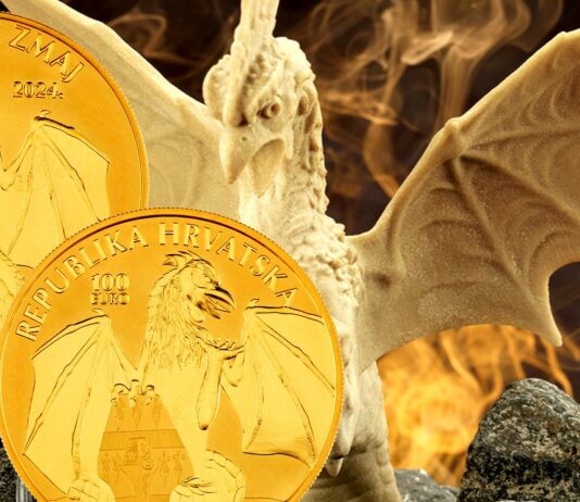 basilisco di tersat fiume croazia moneta oro argento oncia bullion leggenda eroe