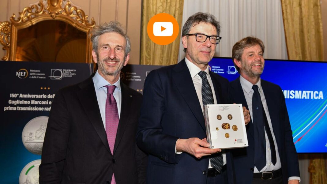 collezione numismatica 2024 monete ipzs mef giancarlo giorgetti gennaro sangiuliano presentazione oro argento bimetallo euro lire lira numismatica collezionismo