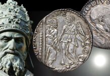 liberazione di san pietro moneta argento sacco di roma angelo atti degli apostoli