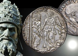 liberazione di san pietro moneta argento sacco di roma angelo atti degli apostoli