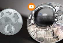 real heroes moneta argento cit coin invest astronauta spazio luna iss
