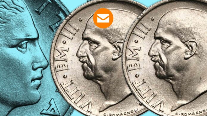 moneta 20 centesimi impero doppia testa falso truffa testa o croce elettrotipo curiosità valore