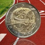 2 euro paris 2024 moneta torre eiffel atletica marsiglia olimpiadi monnie de paris