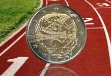 2 euro paris 2024 moneta torre eiffel atletica marsiglia olimpiadi monnie de paris