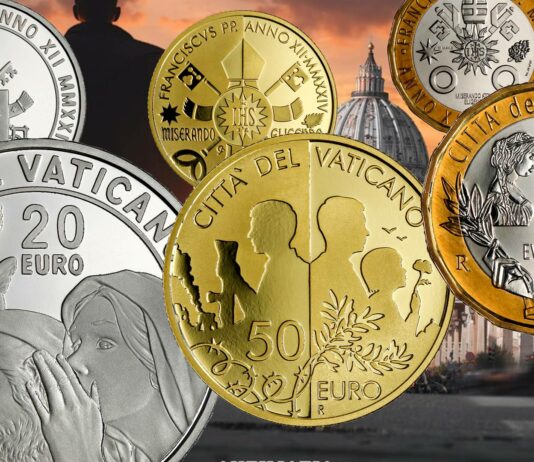 monete vaticane 2024 serie fior di conio proof guerra pace maldicenza pertarca euro oro argento