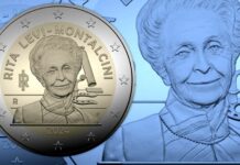 rita levi-montalcini 2 euro ipzs italia moneta silvia petrassi premio nobel