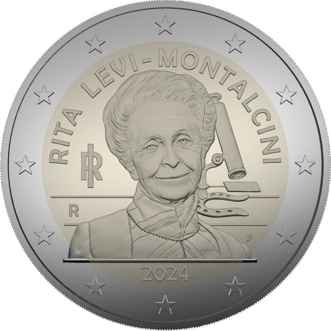rita levi-montalcini 2 euro ipzs italia moneta silvia petrassi premio nobel