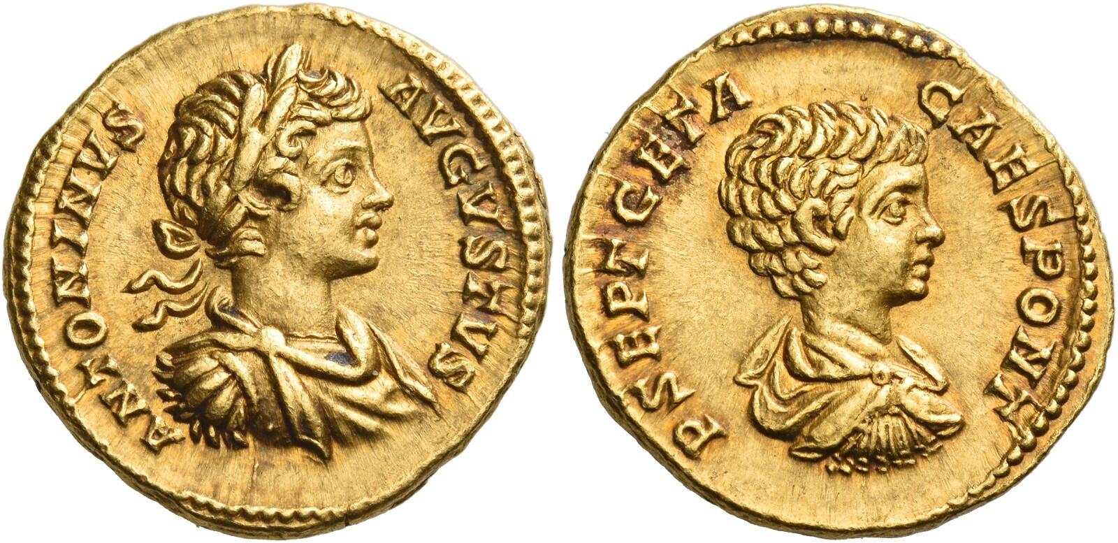 aureo di geta caracalla settimio severo bacco arianna mitologia propaganda pantera roma impero