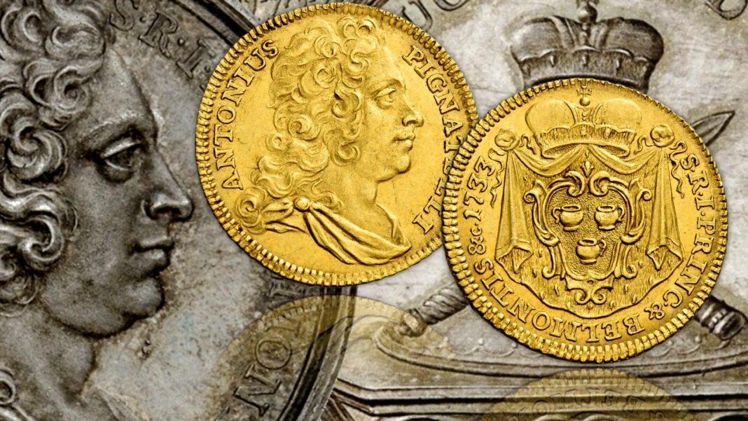 belmonte pignatelli zecca moneta zecchino ostentazione calabria vienna oro rarità numismatica