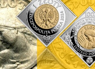 zloty polonia centenario moneta 1924 argento proof numismatica collezione