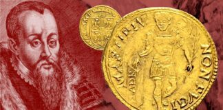 sant'adriano martire nicomedia gugliemo gonzaga mantova monete mezzo scudo oro grossetto argento rarità unico