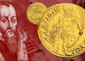 sant'adriano martire nicomedia gugliemo gonzaga mantova monete mezzo scudo oro grossetto argento rarità unico