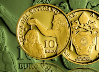 10 euro battesimo 2024 moneta oro patrizio daniele papa francesco vaticano