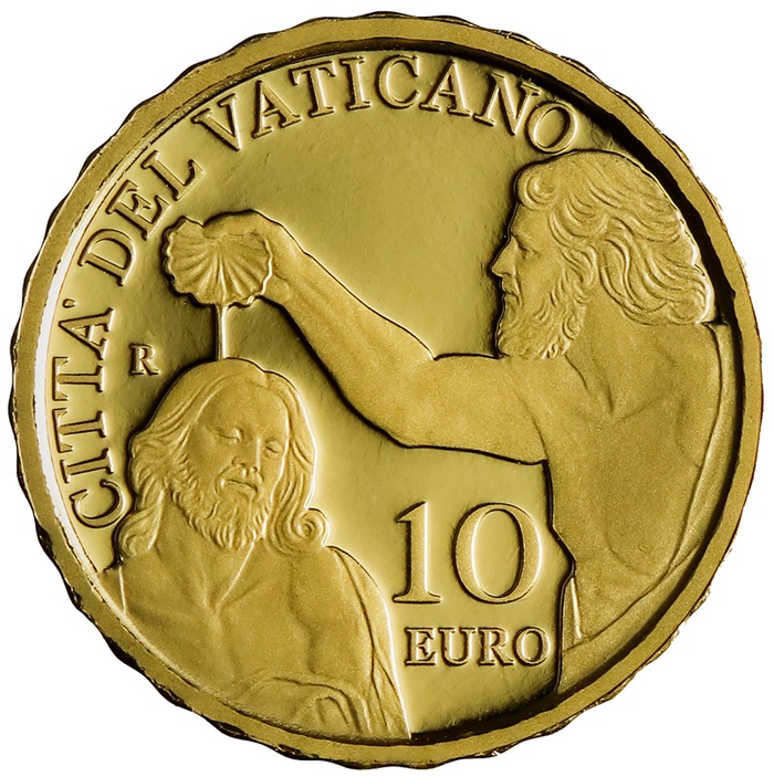 10 euro battesimo 2024 moneta oro patrizio daniele papa francesco vaticano