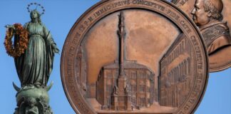 immacolata concezione dogma 1854 papa pio ix chiesa cattolica fede cristianesimo piazza di spagna colonna statua
