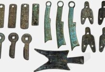 monete cinesi vanga coltello chiave naso formica cash bronzo