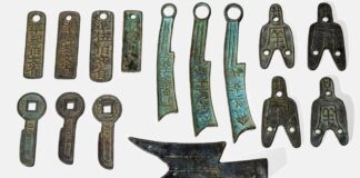 monete cinesi vanga coltello chiave naso formica cash bronzo