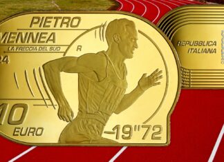 pietro mennea moneta euro ipzs mef atletica roma 2024 olimpiadi oro record