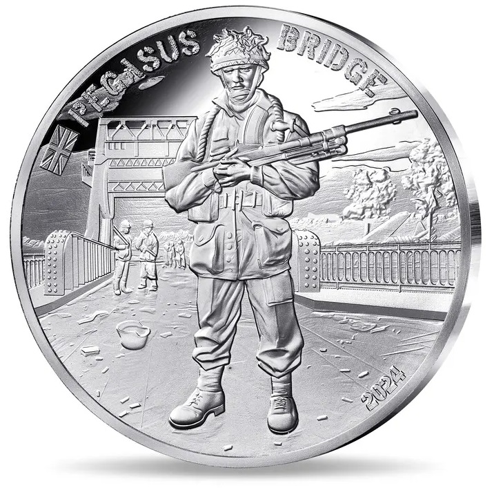 d-day normandia 1944 francia usa gran bretagna canada sbarco guerra nazismo monete monnaie de paris oro argento medaglia