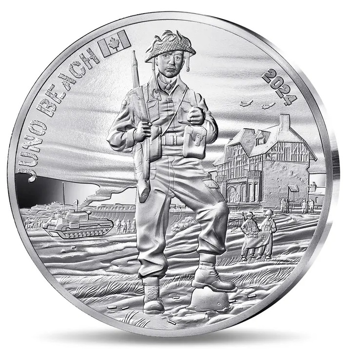d-day normandia 1944 francia usa gran bretagna canada sbarco guerra nazismo monete monnaie de paris oro argento medaglia