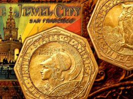 panama los angeles canale expo 1915 monete oro argento dollari rarità numismatica