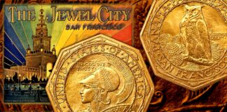 panama los angeles canale expo 1915 monete oro argento dollari rarità numismatica