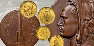 obelisco foro italico mussolini fascismo monete oro fondazione 1932 numismatica mistero codice
