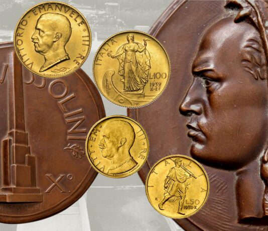 obelisco foro italico mussolini fascismo monete oro fondazione 1932 numismatica mistero codice